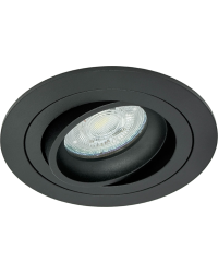 GU10 LED Inbouwspot Armatuur NOV Rond Zwart Kantelbaar Zaagmaat 80mm