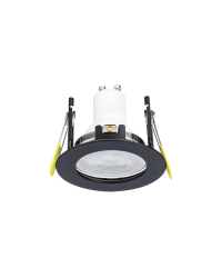 Integral inbouwspot Zwart rond IP65 | zaagmaat 6cm | incl. GU10 fitting excl. lichtbron
