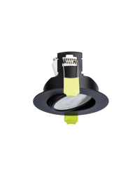Integral inbouwspot Zwart rond kantelbaar | zaagmaat 7cm | incl. GU10 fitting excl. lichtbron