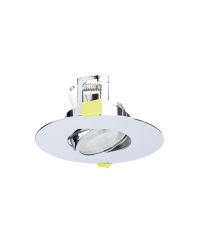 Integral inbouwspot Gepolijst Chroom rond kantelbaar | zaagmaat 7-10cm | incl. GU10 fitting excl. lichtbron