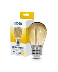 LED2B ST45 1W 40lm E27 2700K Amber - decoratieve LED lamp met lage lichtopbrengst (warm wit)