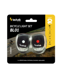 Technik BL01 siliconen fietsverlichting set voor en achter