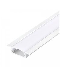 Kobi LED inbouwprofiel P02 wit 1 meter met opale afdekkap