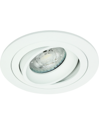 GU10 LED Inbouwspot Armatuur NOV Rond Wit Kantelbaar Zaagmaat 80mm
