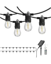 Solar LED lichtsnoer STARLIGHT NEO 20 meter met 20 E27 lampen 2700K