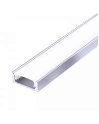 Kobi LED opbouwprofiel P01 geanodiseerd aluminium 1 meter met opale afdekkap