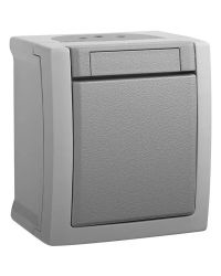 Panasonic opbouw enkele schakelaar grijs 