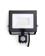 Integral LED Breedstraler 30W 4000K Koel Wit 3000lm Zwart | met sensor