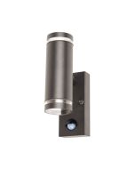 Integral buiten wandlamp Antraciet met sensor  Up&Down voor 2x GU10 LED lamp (niet inbegrepen)