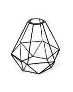 Integral Diamantvormige Lampenkap Kooi voor Binnenpendel Zwart