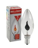 Bellight gloeilamp Kaarslamp E14 5W flickervlam