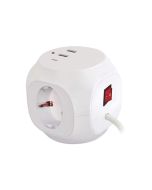 Technik Stekkerdoos Cube 3-voudig + 2x USB-A & 1x USB-C + 1.5m snoer