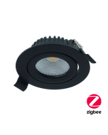 LED inbouwspot Varda Zwart 5W 420lm RGB + CCT | zaagmaat 6.8cm | Zigbee 3.0