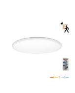 LED Plafondlamp NIVERA CIRCLE 24W Wit - IP54 - 3CCT 3000K/4000K/6000K - Bewegings- & Daglichtsensor - met Afstandsbediening