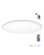 LED Plafondlamp NIVERA CIRCLE 32W Wit - IP54 - 3CCT 3000K/4000K/6000K - Bewegings- & Daglichtsensor - met Afstandsbediening