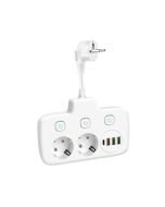 Verlengsnoer KOBI LINEA PRO FL 2 stopcontacten+3USB/1USB-C/0,2m wit Kobi