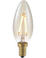 SPL LED kaarslamp E14 2W 100lm 2200K Goud