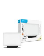 Modee LED Breedstraler 10W 4000K 900lm Milky Zwart