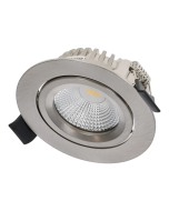 LED inbouwspot Varda Zilver 5W 420lm 60º 2700K IP44 | Dimbaar | zaagmaat 6.8cm