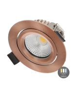LED Inbouwspot Varda Slim-Fit 4W/6W Koper | Dimbaar | IP65 | CCT-Switch (2700K/3000K/4000K)