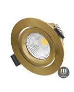 LED Inbouwspot Varda Slim-Fit 4W/6W Messing | Dimbaar | IP65 | CCT-Switch (2700K/3000K/4000K)